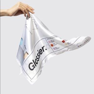 Brand new Glossier balm dot com scarf. Unopened.